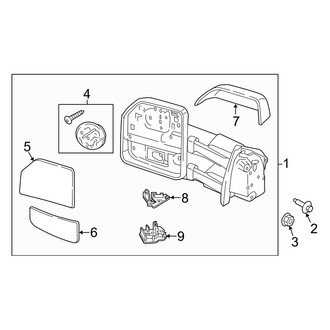 Ford OE - Front Door - Outside Mirrors (With Manual Extend, With Trailer Tow)