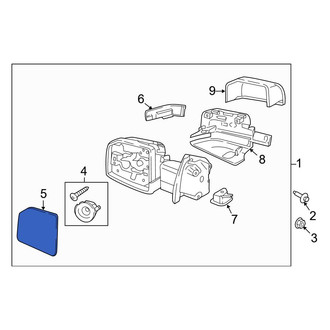 Ford OE - Front Left Door Mirror Glass