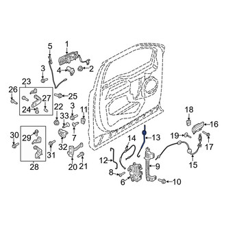 Ford OE - Front Left Door Lock Operating Rod