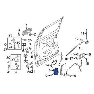 Ford OE - Front Left Door Latch Assembly