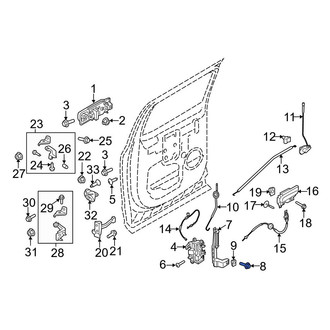 Ford OE - Right Lower Door Latch Bolt