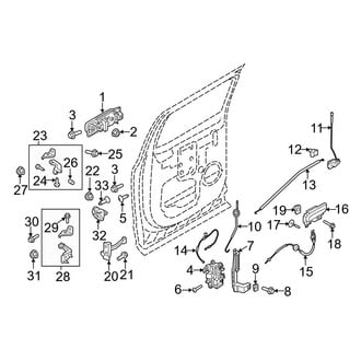 Ford OE - Rear Door - Lock & Hardware (SuperCrew)