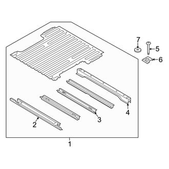 Ford OE - Pick Up Box - Floor & Rails (5.5' Box), (King Ranch / Lariat / Limited / Platinum / SSV / XL / XLT)