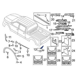 Ford OE - Rear Right Truck Bed Molding