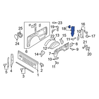Ford OE - Rear Left Truck Bed Panel Reinforcement
