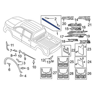 Ford OE - Rear Right Upper Truck Bed Molding