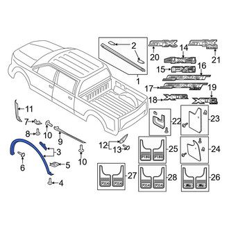 Ford OE - Rear Right Wheel Arch Molding