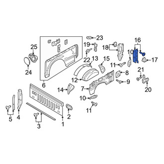 Ford OE - Rear Left Truck Bed Panel Bracket