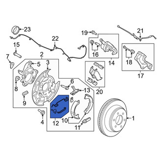 Ford OE - Rear Parking Brake Shoe Hardware Kit