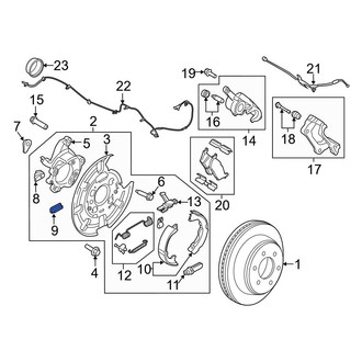 Ford OE - Rear Drum Brake Inspection Plug