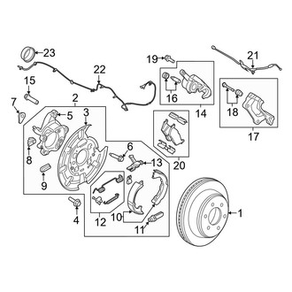 Ford OE - Rear Suspension - Brake Components (W/O Electric Parking Brake)
