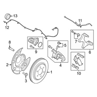 Ford OE - Rear Suspension - Brake Components (With Electric Parking Brake)