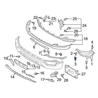 Ford OE - Radiator Support Air Duct Nut