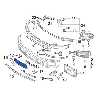 Ford OE - Front Lower Center Bumper Cover Spacer Panel