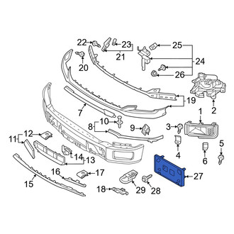 Ford OE - Front License Plate Bracket