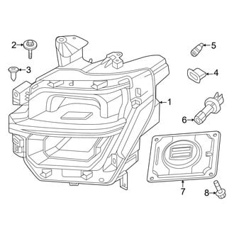 Ford OE - Front Lamps - Headlamp Components (LED, W/O Adaptive Lamps), (Lariat / XLT)