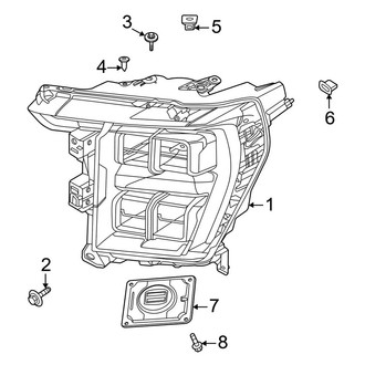 Ford OE - Front Lamps - Headlamp Components (LED, With Adaptive Lamps), (King Ranch / Limited / Platinum)