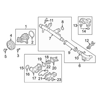 Ford OE - Cooling - Water Pump (Main), (3.0L)