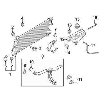 Ford OE - Cooling - Radiator & Components (Powerboost Engine), (FULL HYBRID EV-GAS (FHEV))