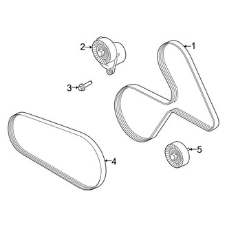 Ford OE - Cooling - Belts & Pulleys (Powerboost, Single Alternator), (FULL HYBRID EV-GAS (FHEV))