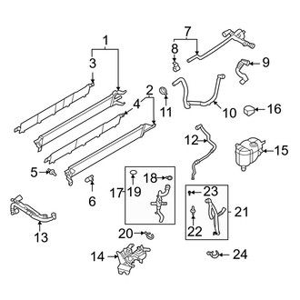 Ford OE - Cooling - Radiator & Components (Powerboost Battery Cooling, Front), (FULL HYBRID EV-GAS (FHEV))