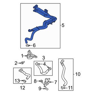 Ford OE - Lower Radiator Coolant Hose