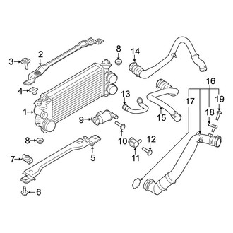 Ford OE - Cooling - Intercooler (King Ranch / Lariat / Limited / Platinum / Police Responder / SSV / Tremor / XL / XLT 3.5L Gas)