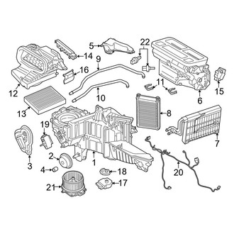 Ford OE - Air Conditioner & Heater - Evaporator & Heater Components (W/O Dual Zone A/C)