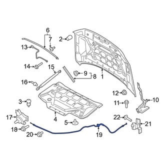 Ford OE - Front Hood Release Cable