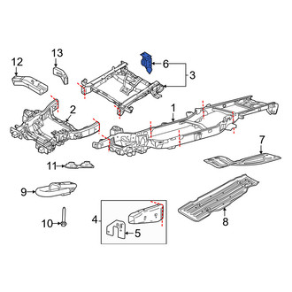 Ford OE - Rear Left Bumper Impact Bar Bracket