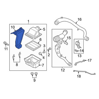 Ford OE - Rear Left Engine Air Intake Hose