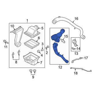 Ford OE - Rear Left Engine Air Intake Hose