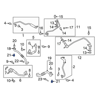 Ford OE - Left Inner Turbocharger Oil Line Bolt