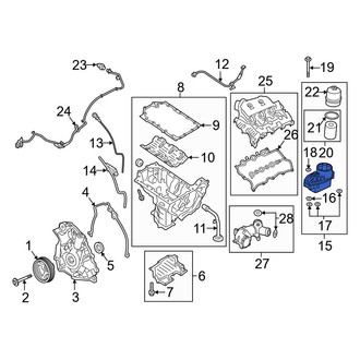 Ford OE - Engine Oil Filter Adapter