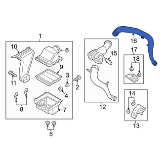 Ford OE - Rear Right Engine Air Intake Hose