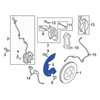 Ford OE - Front Left Brake Dust Shield