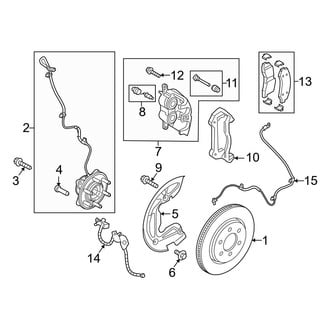 Ford OE - Front Suspension - Brake Components