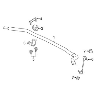 Ford OE - Front Suspension - Stabilizer Bar & Components (4WD)