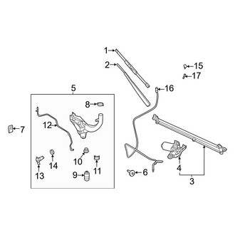 Ford OE - Windshield - Wiper & Washer Components (King Ranch / Lariat / Platinum / Police Responder / SSV / STX / Tremor / XL / XLT)