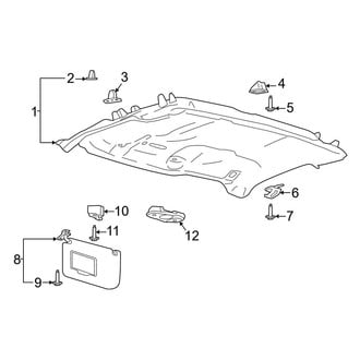 Ford OE - Cab - Interior Trim (Headliner & Visors), (Regular Cab)