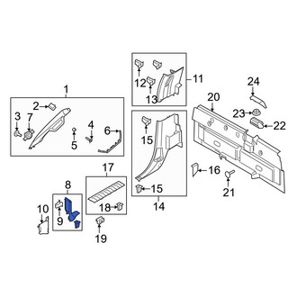 Ford OE - Right Kick Panel Trim