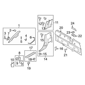 Ford OE - Cab - Interior Trim (Side & Rear Trim), (Regular Cab)