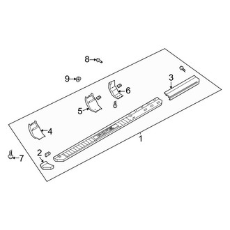 Ford OE - Cab - Running Board (Extended Length), (SuperCab)