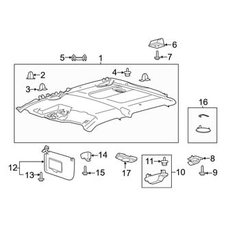 Ford OE - Cab - Interior Trim (Headliner & Visors), (SuperCab)