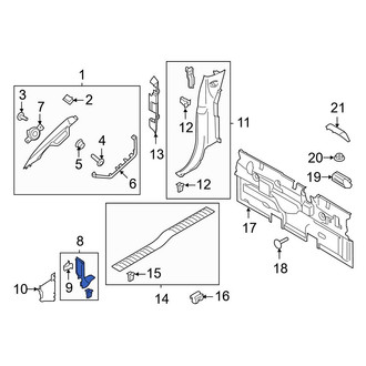 Ford OE - Right Kick Panel Trim