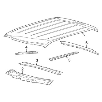 Ford OE - Cab - Roof & Components (W/O Panoramic), (King Ranch / Lariat / Platinum / Police Responder / SSV / STX / Tremor / XL / XLT SuperCrew)