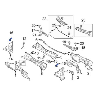 Ford OE - Right Cowl Side Panel Seal