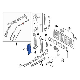 Ford OE - Right Lower Body A-Pillar Reinforcement