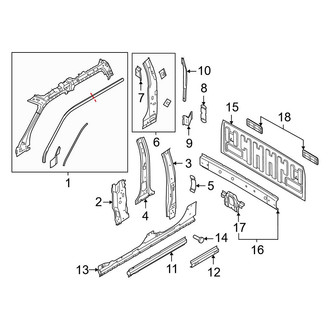 Ford OE - Cab - Back Panel (King Ranch / Lariat / Platinum / Police Responder / SSV / STX / Tremor / XL / XLT SuperCrew)