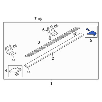 Ford OE - Rear Left Running Board End Cap